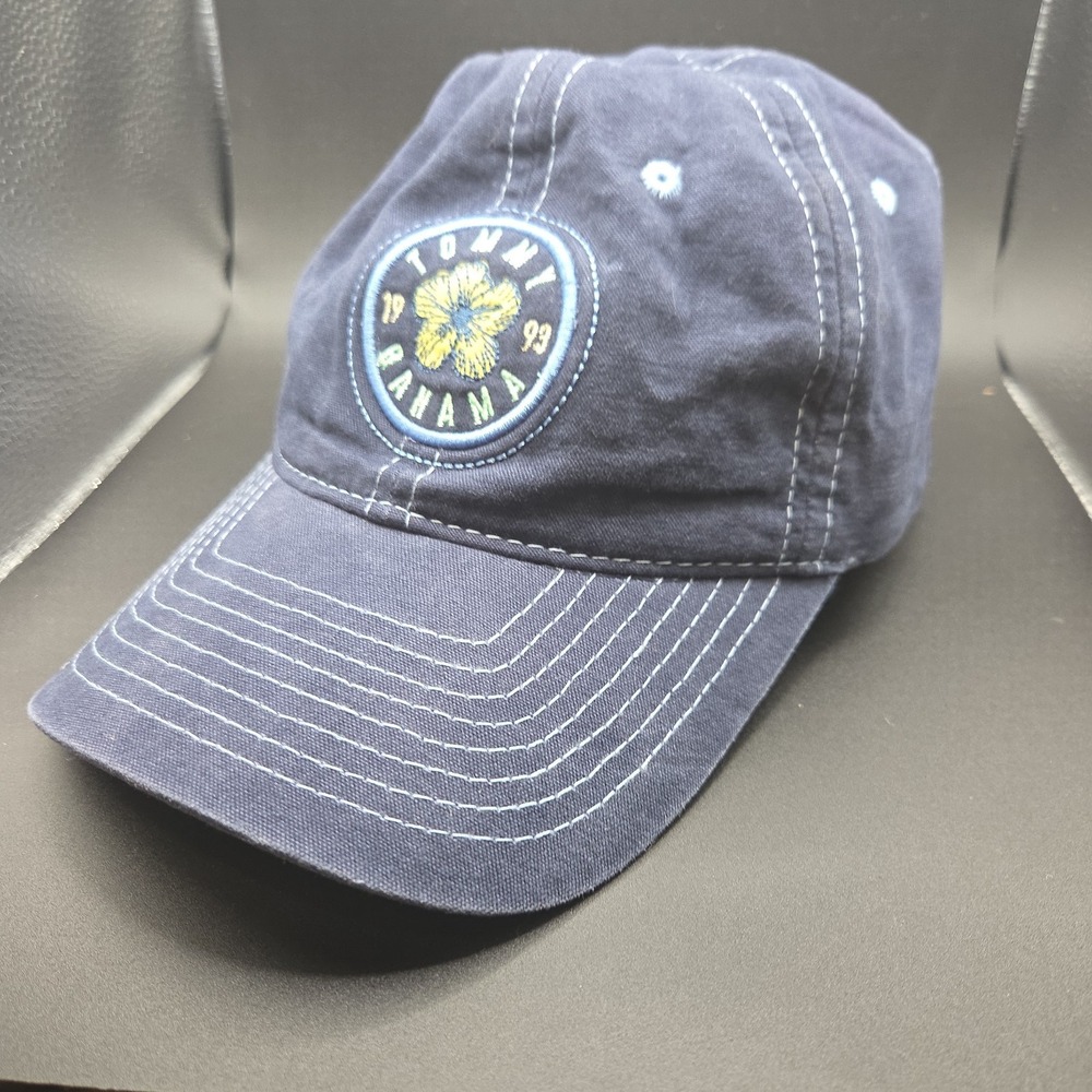 Tommy Bahama Hibiscus Flower Baseball Hat Mens OSFM Blue Graphic Cotton Cap